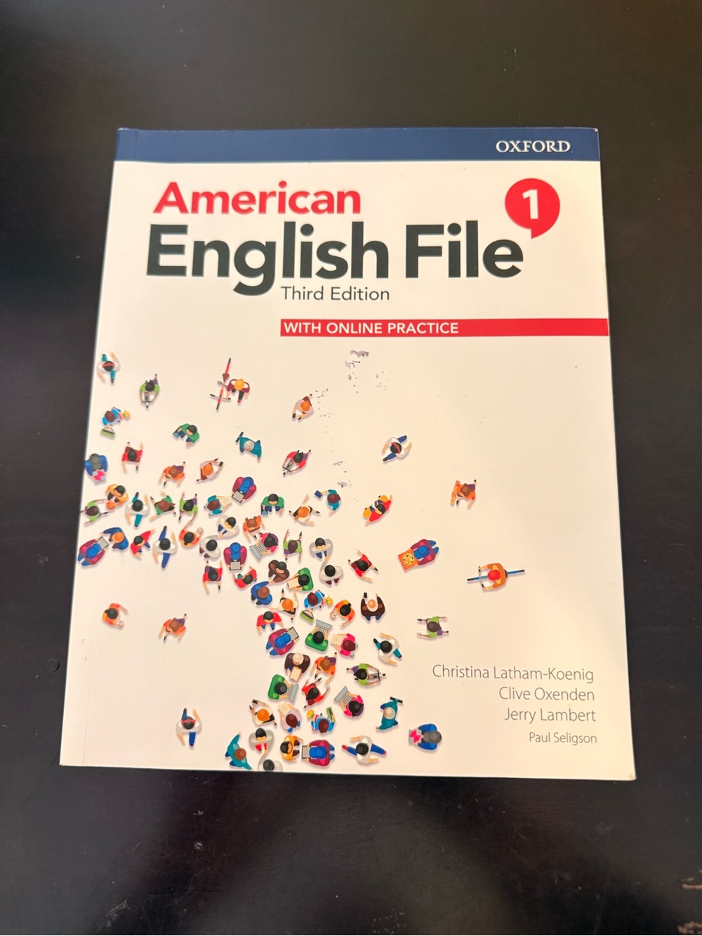 Oxford American English File 1 Third Edition - White with Blue and Red Accents
